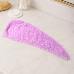 Microfiber Hair Dry Towel Wrap for Women & Men 1Pc| Super Soft, Absorbent & Quick Drying Hair Towel Cap | Lightweight Reusable Hair Wrap for Bath, Spa & Travel | Pink