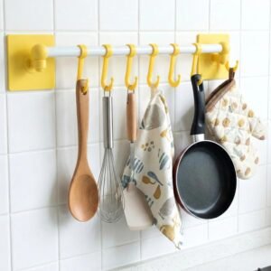 Wall-Mounted Multipurpose Kitchen & Utility Hanging Rack (1 Pc Set)