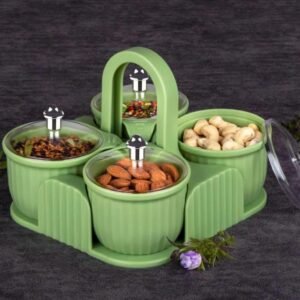 Multipurpose Plastic Storage 4 Containers 800ml MULTICOLORSet Kitchen Jars, Spices, Cookies