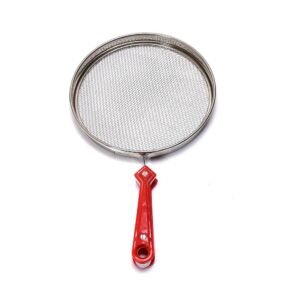 Stainless Steel Papad Jali 1Pc Round Papad Roasting & Frying Mesh Strainer with Handle37cm