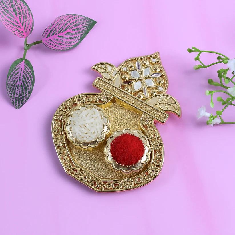 Kalash Shape Plastic Rakasha Bandhan Special Puja Thali (1 Pc) - Image 5