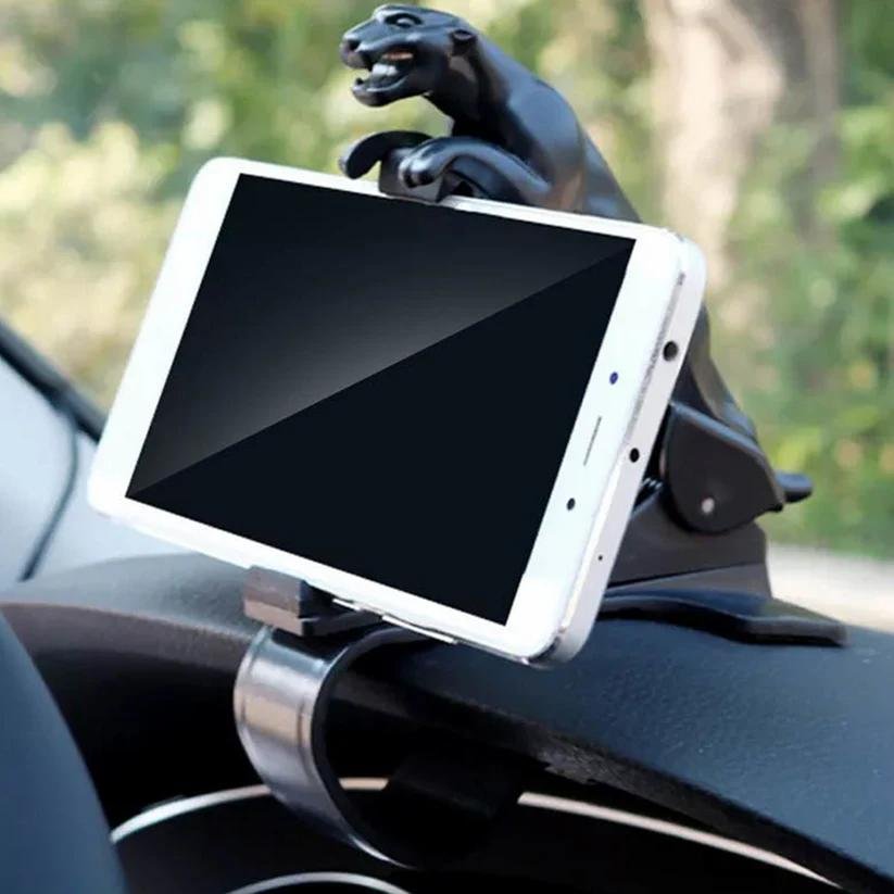 Jaguar Leopard Shape Phone Clip 1Pc , Mobile Phone Holder For Car Use(BLACK AND SILVER) - Image 9