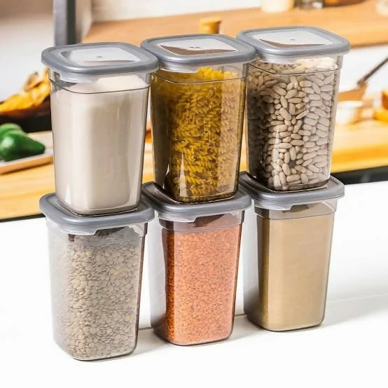 SET OF 6 Airtight Kitchen Storage Containers | 1200ml EACH | Pack of 6 BPA-free plastic containers help organize pulses, grains and pantry essentials for convenient everyday storage - Image 4