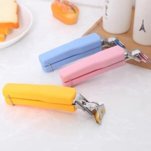 Hot Dish Plate Clip 1Pc Stainless Steel Plate Tongs Bowl Clips Dish Gripper Clips Hot Plate Bowls Clamp Holder Tong for Home, Kitchen (MULTICOLOR))