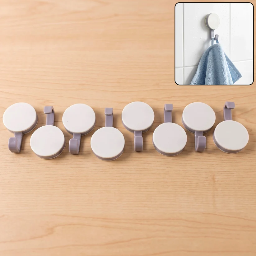 Multipurpose Self-Adhesive Wall Hooks – Modern Round Design for Home & Bathroom - Image 5