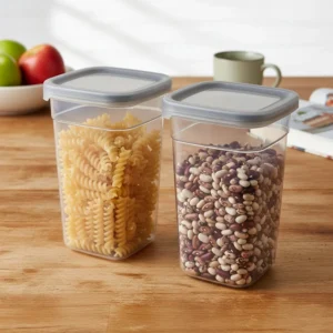 SET OF 6 Airtight Kitchen Storage Containers | 1200ml EACH | Pack of 6 BPA-free plastic containers help organize pulses, grains and pantry essentials for convenient everyday storage