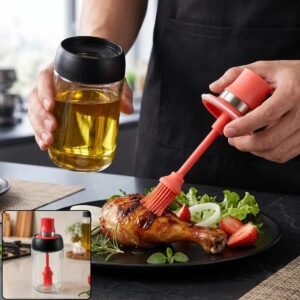 250 ML Glass Oil Dispenser Bottle with Silicone Brush for Kitchen Cooking