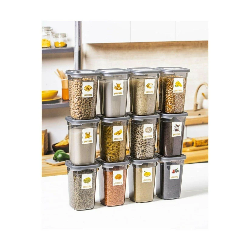 SET OF 6 Airtight Kitchen Storage Containers | 1200ml EACH | Pack of 6 BPA-free plastic containers help organize pulses, grains and pantry essentials for convenient everyday storage - Image 10