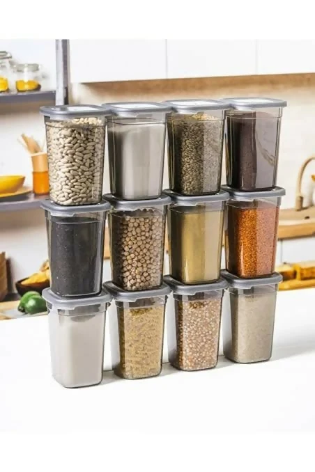 SET OF 6 Airtight Kitchen Storage Containers | 1200ml EACH | Pack of 6 BPA-free plastic containers help organize pulses, grains and pantry essentials for convenient everyday storage - Image 11