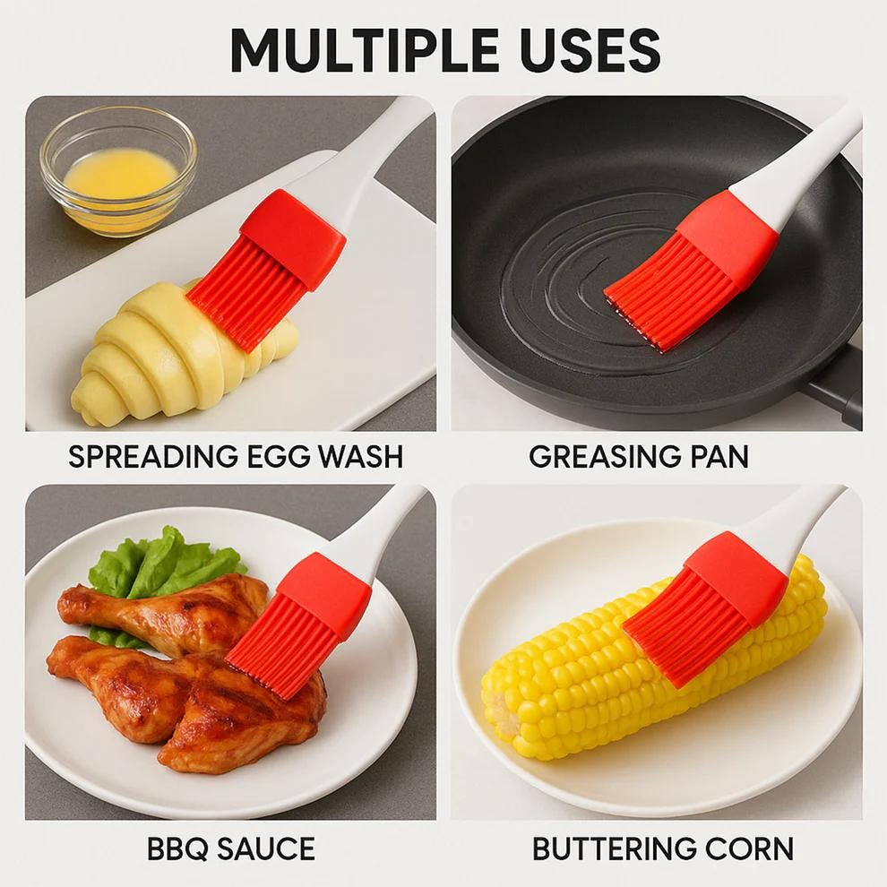 Spatula & Pastry Brush Set 23cm EACH, Cake Decorating Tools, 2 Pc Useful for smooth frosting, cake decorating and detailing, with a spatula and pastry brush for everyday baking. - Image 5