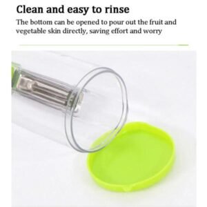 Vegetable Peeler with Built-in Storage Container 1Pc , Stainless Steel Blade Multipurpose Fruit & Vegetable Peeler for Potato, Carrot, Cucumber, Apple & Kitchen Use (MULTICOLOR)