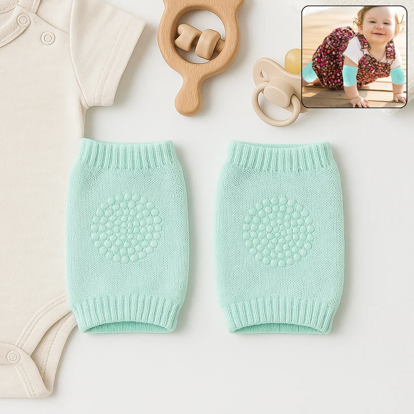 Blissful24 ELEGANT Baby Knee Pad 1 PAIR + Silicone Teether Combo Pack 1 Pc - Image 3