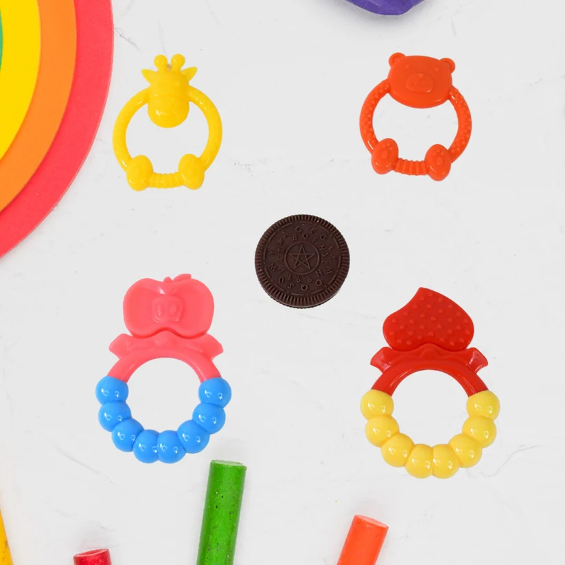 Blissful24 ELEGANT Baby Knee Pad 1 PAIR + Silicone Teether Combo Pack 1 Pc - Image 4