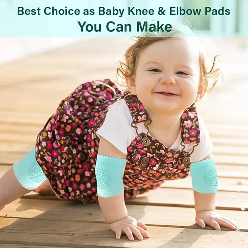 Blissful24 ELEGANT Baby Knee Pad 1 PAIR + Silicone Teether Combo Pack 1 Pc - Image 5