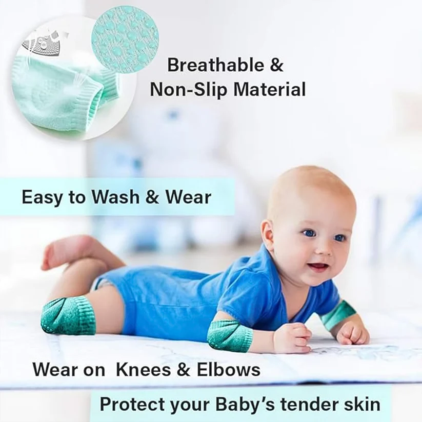 Blissful24 ELEGANT Baby Knee Pad 1 PAIR + Silicone Teether Combo Pack 1 Pc - Image 6
