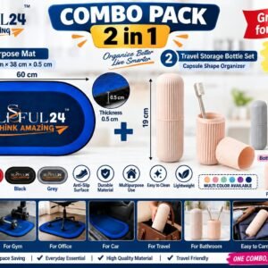BLISSFUL24 ELEGANT 2-in-1 Multipurpose Mat & Travel Bottle Combo