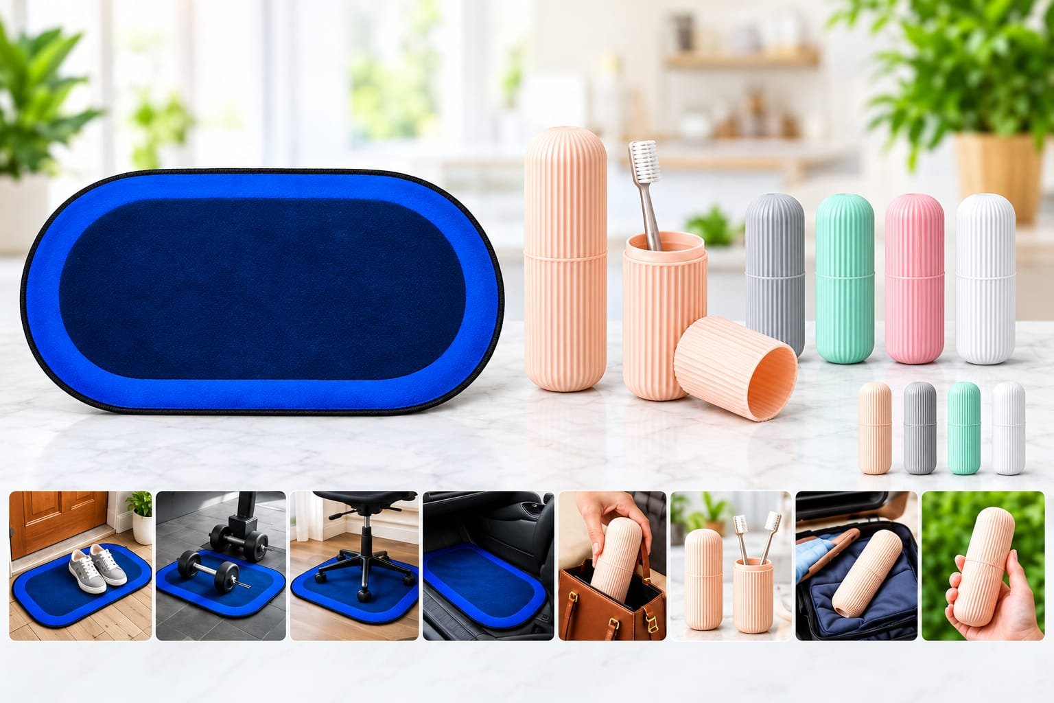 BLISSFUL24 ELEGANT 2-in-1 Multipurpose Mat & Travel Bottle Combo - Image 20