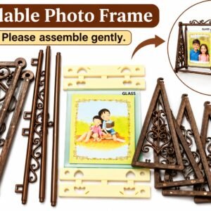 Rotating Swing Photo Frame - Vintage Dual-Sided 5x7 Display