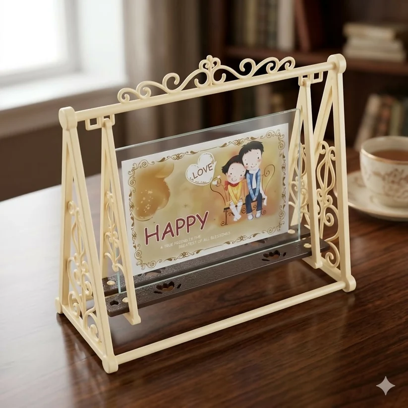 Rotating Swing Photo Frame - Vintage Dual-Sided 5x7 Display - Image 4