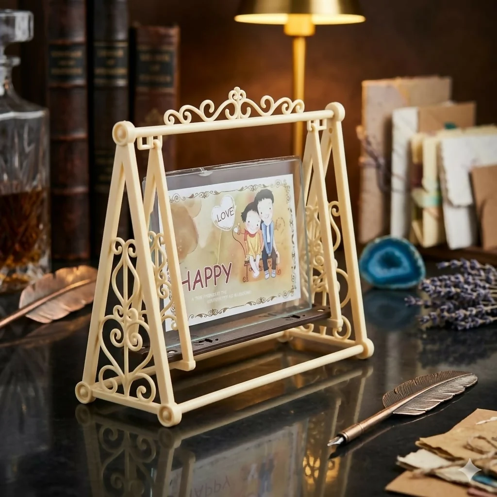 Rotating Swing Photo Frame - Vintage Dual-Sided 5x7 Display - Image 5