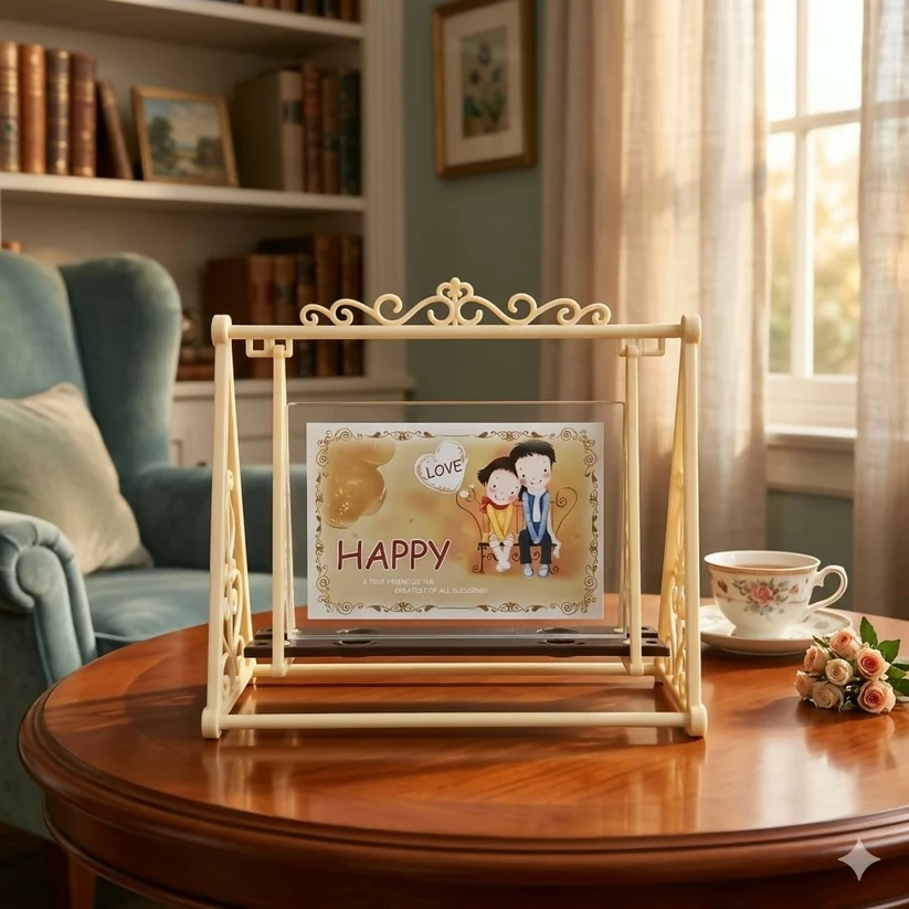 Rotating Swing Photo Frame - Vintage Dual-Sided 5x7 Display - Image 6