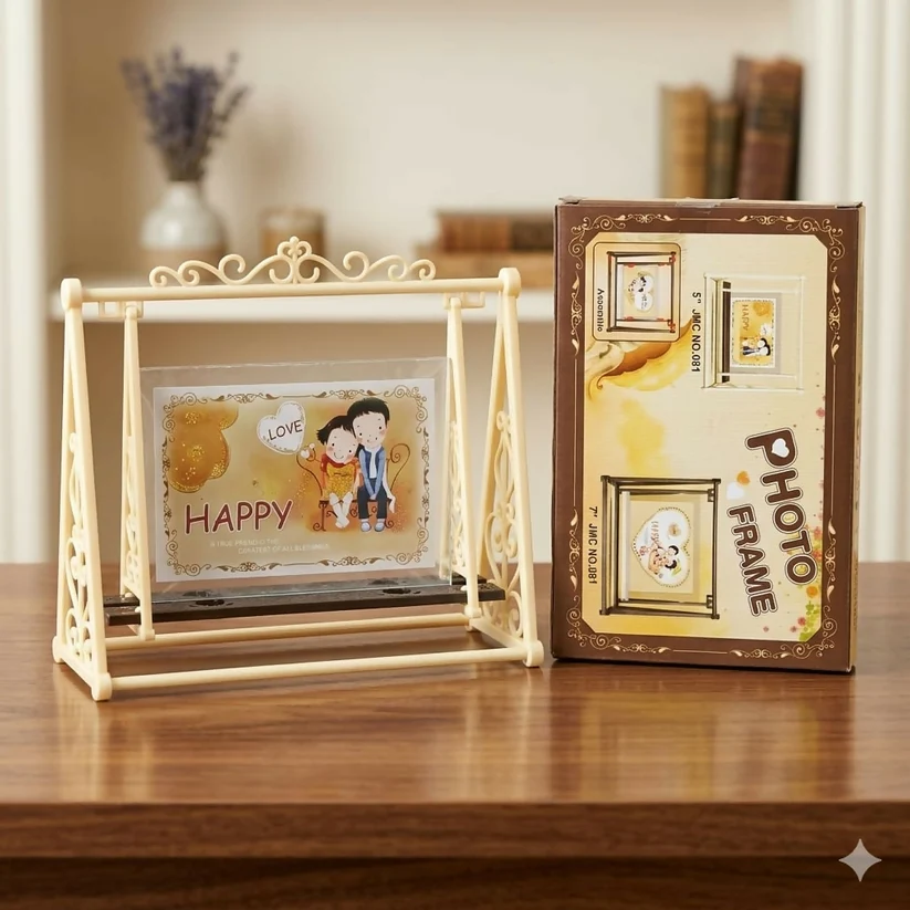 Rotating Swing Photo Frame - Vintage Dual-Sided 5x7 Display - Image 7