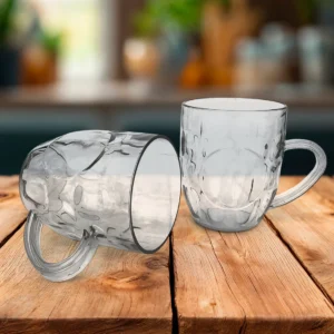 Durable plastic 2Pc body with lid 350ml capacity per mug Leak-proof and ideal for shakes, juices, or water Ergonomic grip and lightweight design