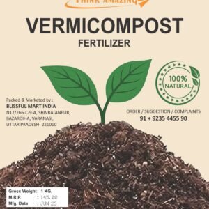 Blissful24 Organic Vermicompost – Natural Plant Growth Booster Fertilizer, Soil, Potting Mixture, Manure