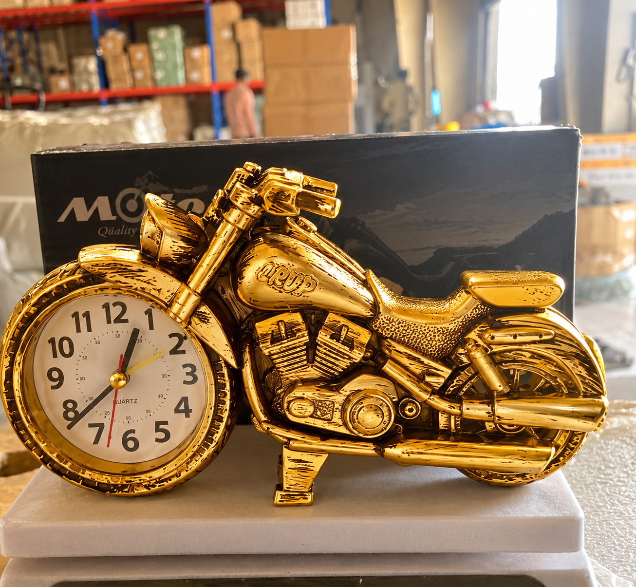 Motorcycle Alarm Clock, Motor Table Clock for Home Decor (1 Pc)