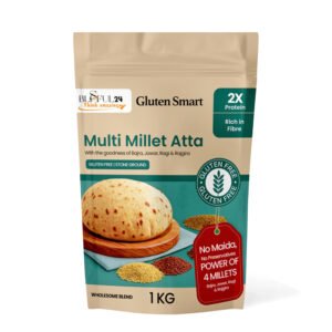 Multi Millet WHEAT-FREE Stone Ground Flour with Bajra, Jowar, Ragi & Rajgira | High Fibre & Protein-Rich Blend