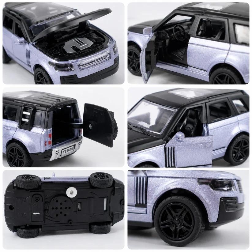 Light and Sound Metal Pull Back Car Toy 1Pc, Die Cast SUV Model for Kids