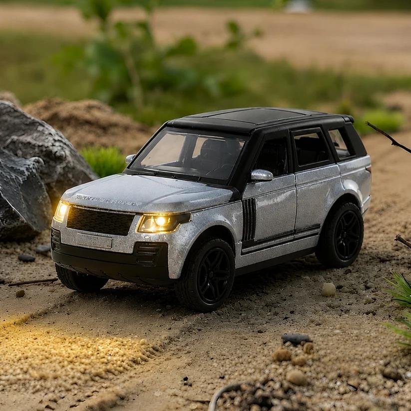 Light and Sound Metal Pull Back Car Toy 1Pc, Die Cast SUV Model for Kids - Image 5