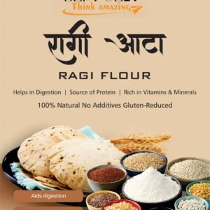 Premium Ragi Atta (Finger Millet Flour) | 100% Natural Stone Ground Flour | High Calcium, Rich in Fiber, Protein, Iron & Essential Minerals | No Preservatives, No Artificial Additives