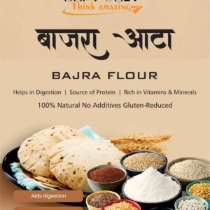Premium Bajra Atta (Pearl Millet Flour) | 100% Natural Stone Ground Flour | High Protein, Rich in Fiber, Vitamins & Minerals | No Preservatives, No Artificial Additives