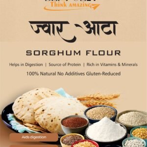 Premium Jowar Atta (Sorghum Flour) | 100% Natural Whole Grain Flour | High Fiber, Rich in Protein, Vitamins & Minerals | No Preservatives, No Artificial Additives