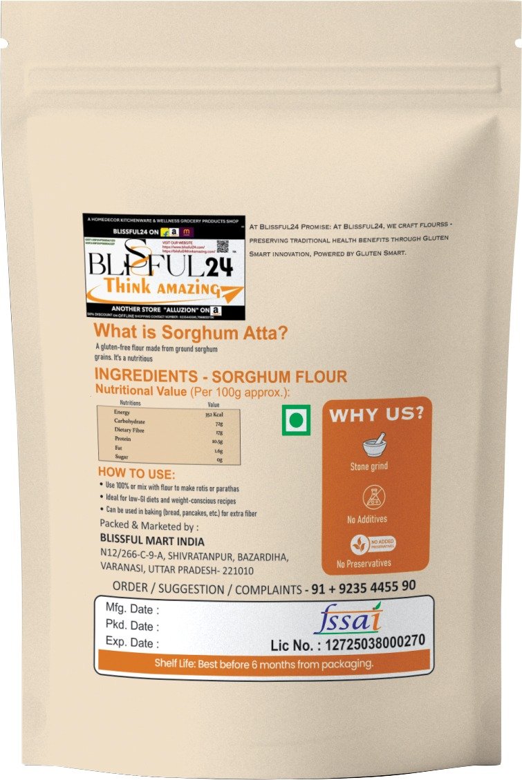 Premium Jowar Atta (Sorghum Flour) | 100% Natural Whole Grain Flour | High Fiber, Rich in Protein, Vitamins & Minerals | No Preservatives, No Artificial Additives - Image 9