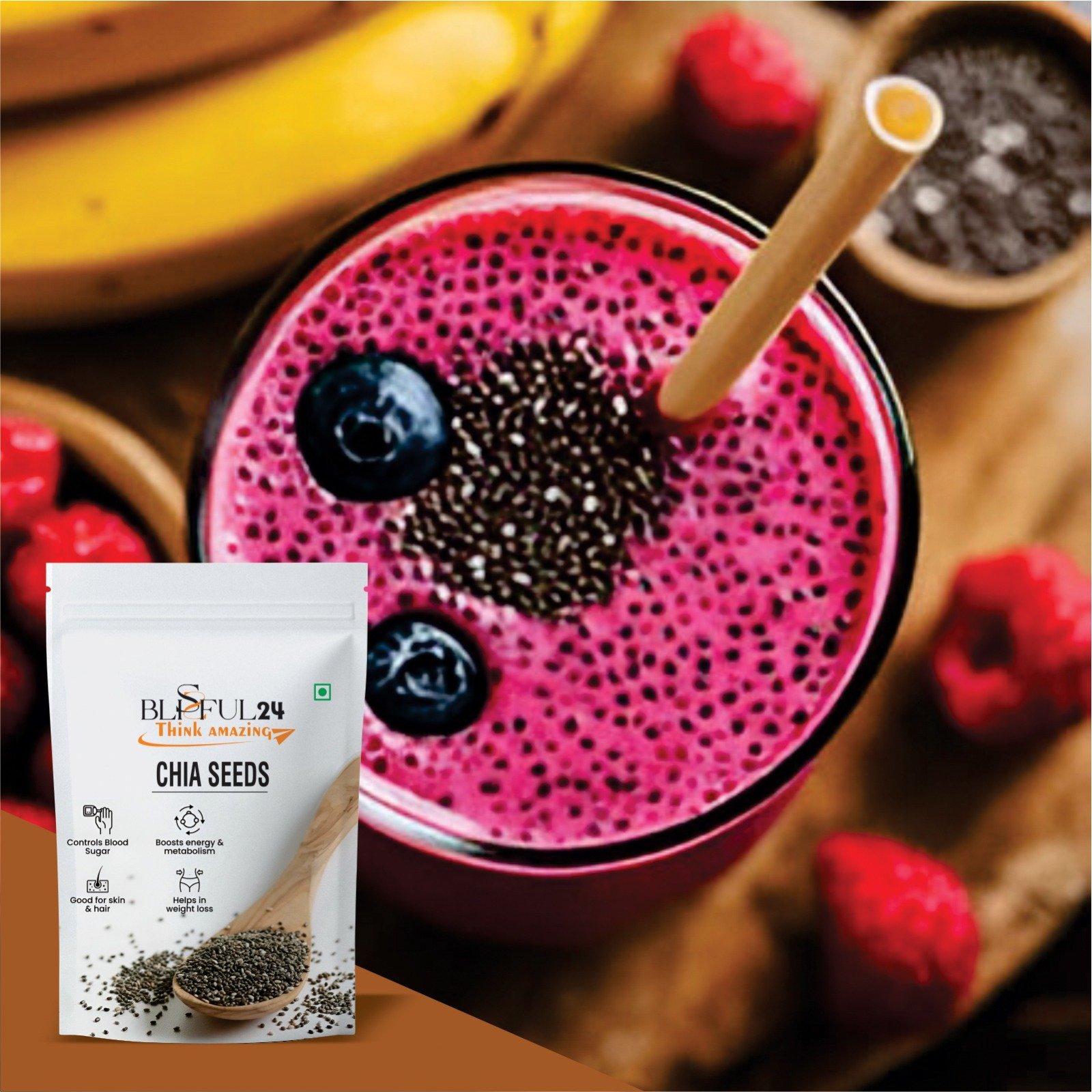 Premium Natural Chia Seeds | Raw Superfood Seeds | High Fiber, Omega-3 Rich | Protein & Antioxidant Source | Healthy Diet, Weight Management & Smoothies - Image 6