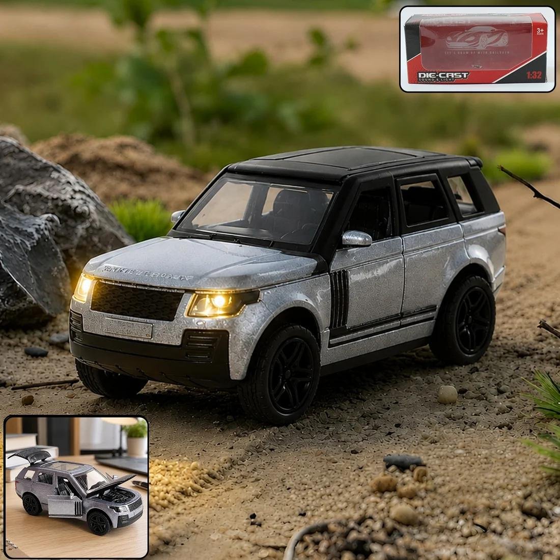 Light and Sound Metal Pull Back Car Toy 1Pc, Die Cast SUV Model for Kids - Image 8